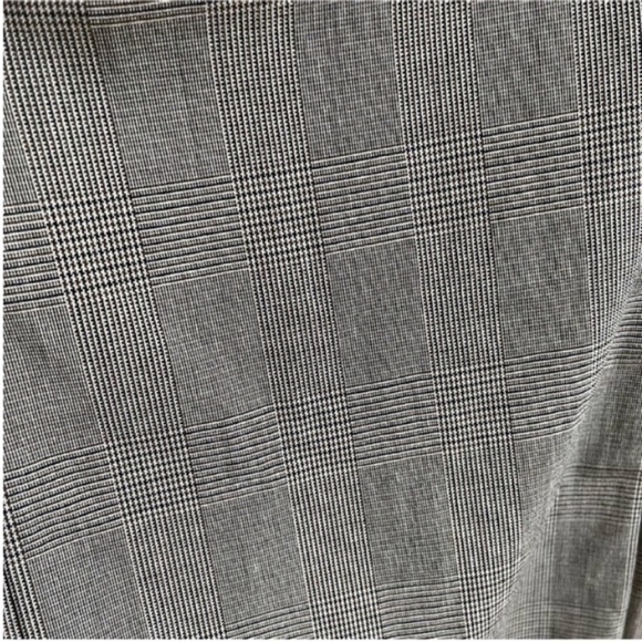 Zara Secretary sheath dress brown check plaid pencil fitted shoulder pads - Picture 3 of 10